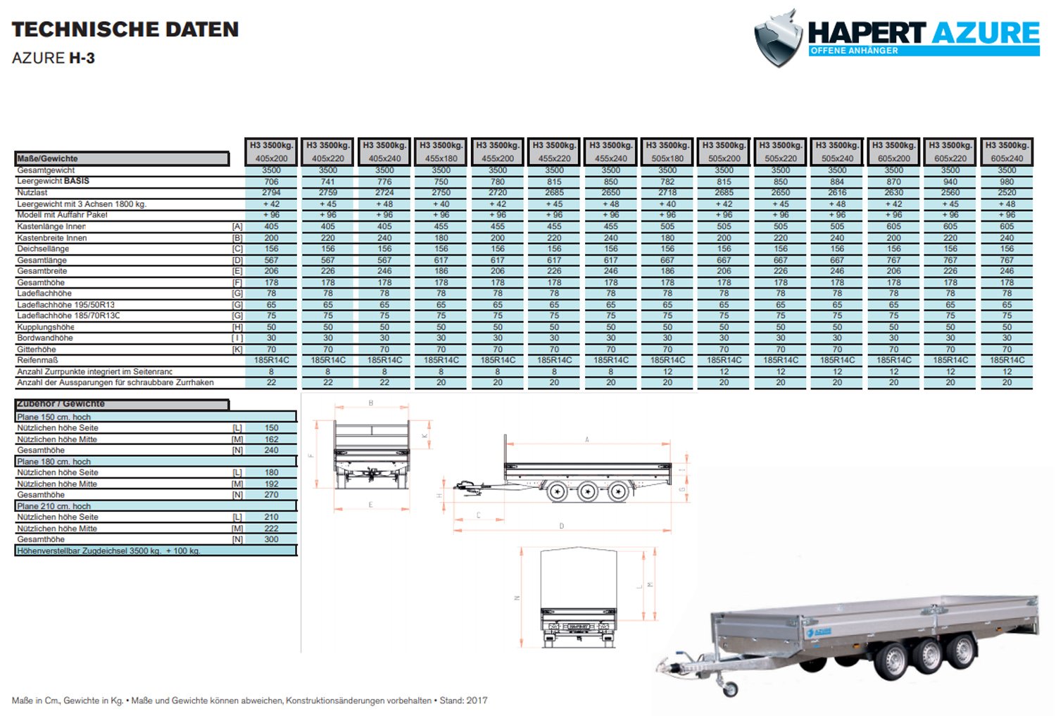 Hapert Azure H-3 – 3500 – 4550 x 2000 3-Achser Tridem - Bild 4
