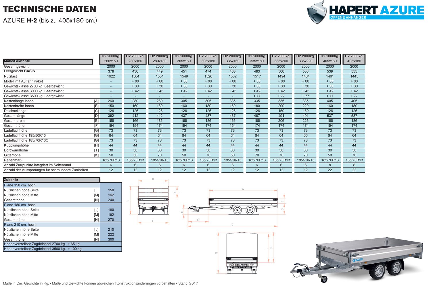 Hapert Azure H-2 – 2700 – 4050 x 1800 Bereifung 185R14C - Bild 4