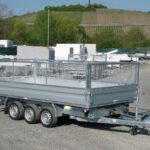 Humbaur HTK 3500.41 ALU Tridem Gitteraufsatz, Rampen, Stützen